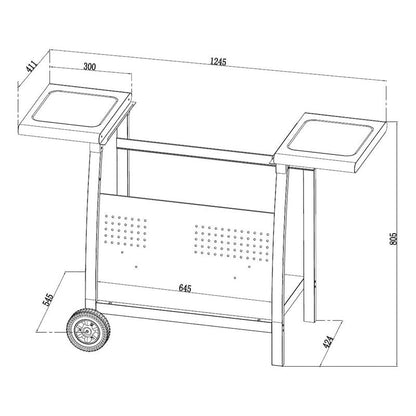 Callow Gas 3 Burner BBQ Plancha Grill with Stand | 1003+stand - BBQs & Grills - 1003+stand - GardenHearth