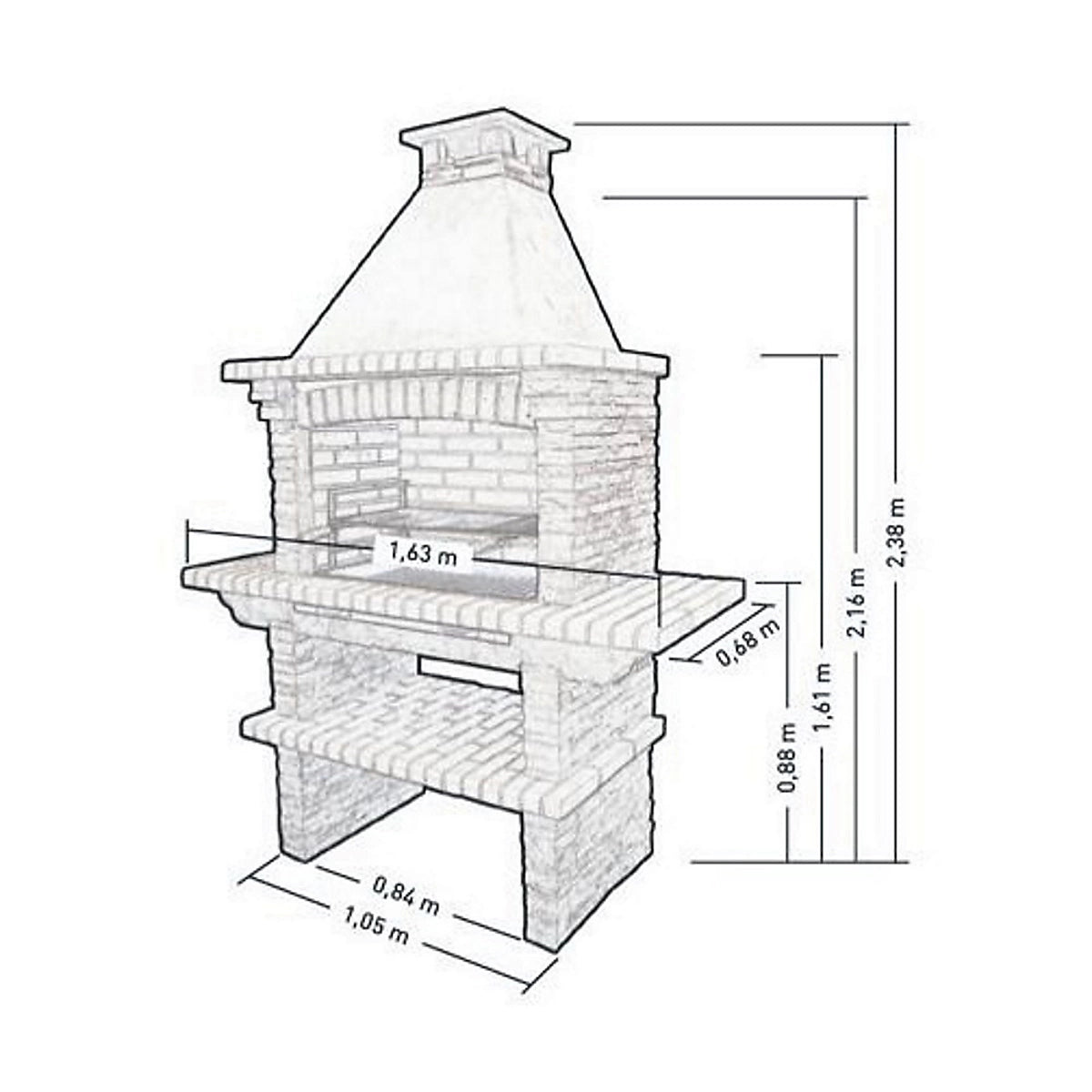 Callow Mediterrani Slate Masonry BBQ | 421L (Light) 421D (Dark) (Copy) - BBQs & Grills - 421D - GardenHearth