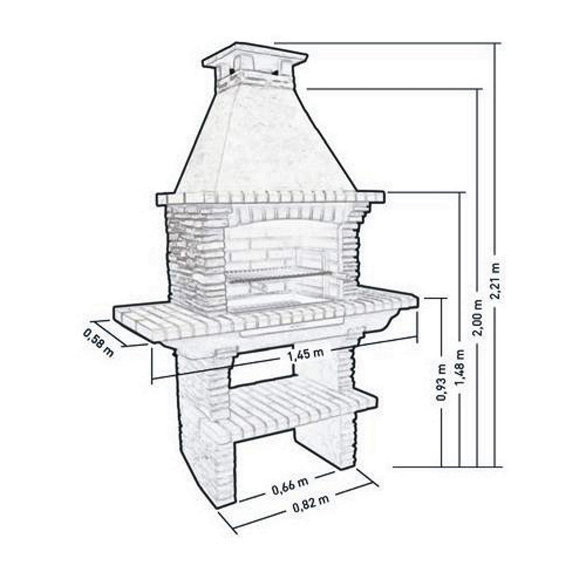 Callow Mediterrani Stone Masonry BBQ | 402L (Light) 402D (Dark) - BBQs & Grills - 402L - GardenHearth