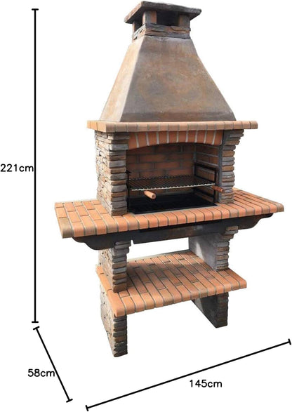 Callow Mediterrani Stone Masonry BBQ | 402L (Light) 402D (Dark) - BBQs & Grills - 402L - GardenHearth