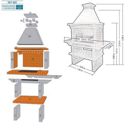 Callow Mediterrani Stone Masonry BBQ | 421L - BBQs & Grills - 421L - GardenHearth