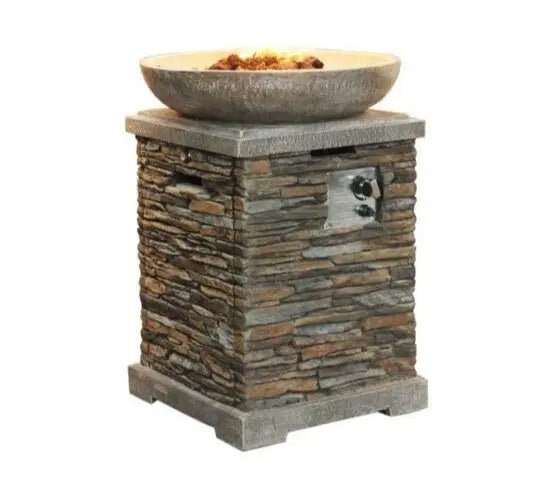 Callow Premium Slate Effect Gas Fire Pit and Fire Bowl | HR18303AA - Fire Pits - HF29308AA - GardenHearth