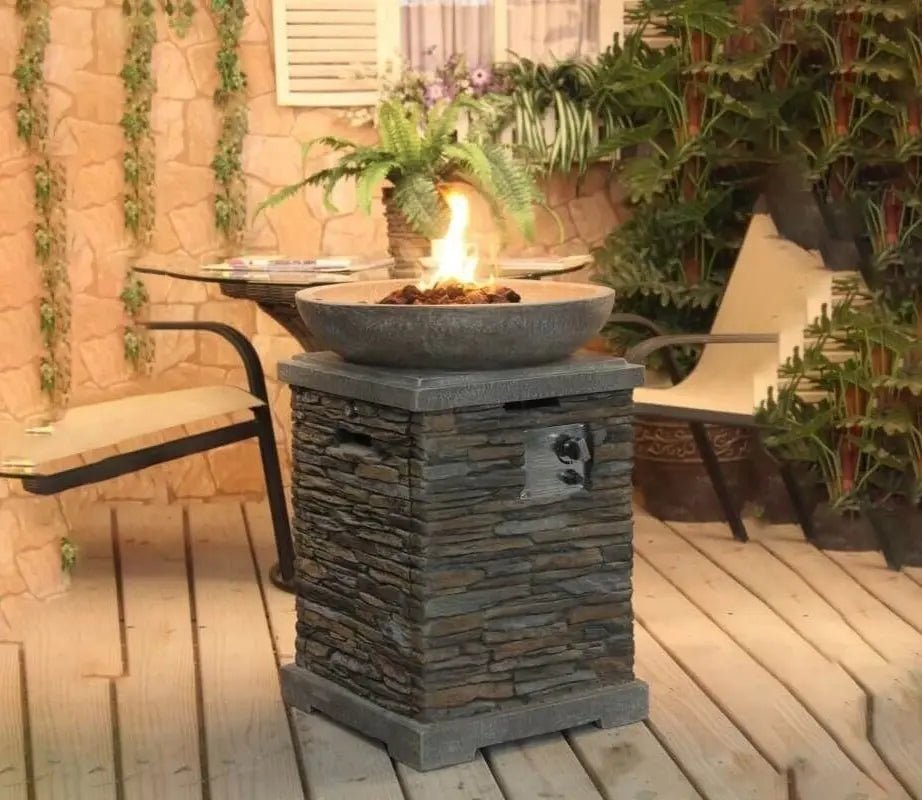 Callow Premium Slate Effect Gas Fire Pit and Fire Bowl | HR18303AA - Fire Pits - HF29308AA - GardenHearth