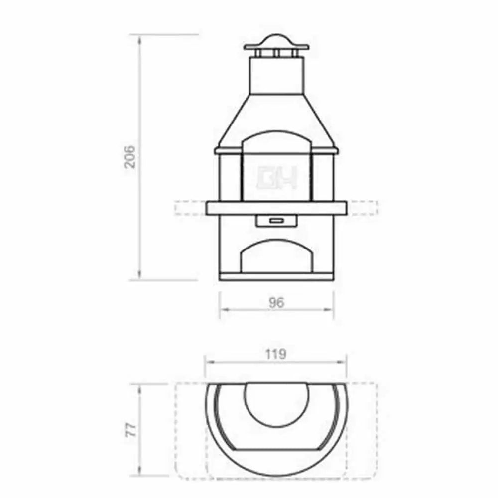 Callow Rondo Dark Masonry BBQ | RonD - BBQs & Grills - RonD - GardenHearth