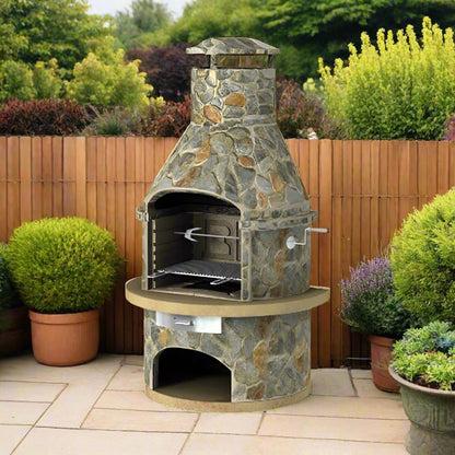 Callow Rondo Light Slate Masonry BBQ | RonL - BBQs & Grills - RonL - GardenHearth