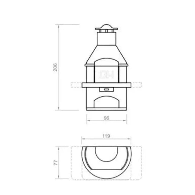 Callow Rondo Modern Masonry BBQ | RonM - BBQs & Grills - RONM - GardenHearth