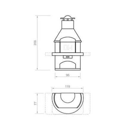 Callow Rondo Modern Masonry BBQ | RonM - BBQs & Grills - RONM - GardenHearth