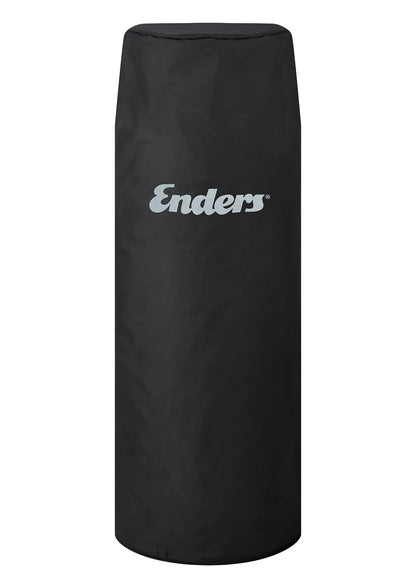 Black fabric cover for enders nova led flame patio heater with a subtle silver logo for outdoor protection