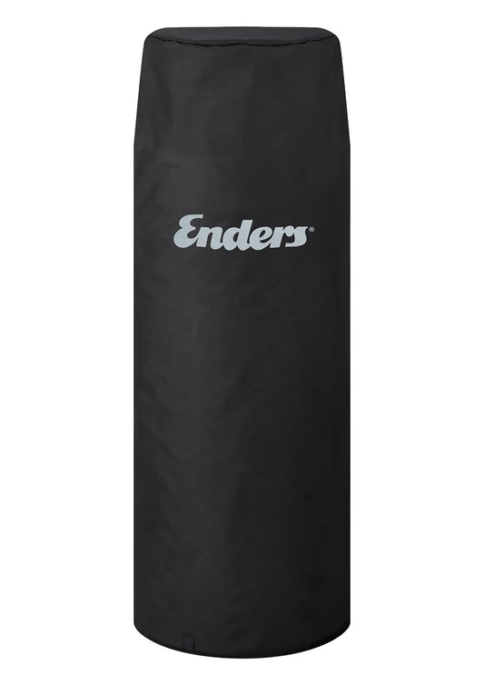 Black fabric cover for enders nova led flame patio heater with a subtle silver logo for outdoor protection