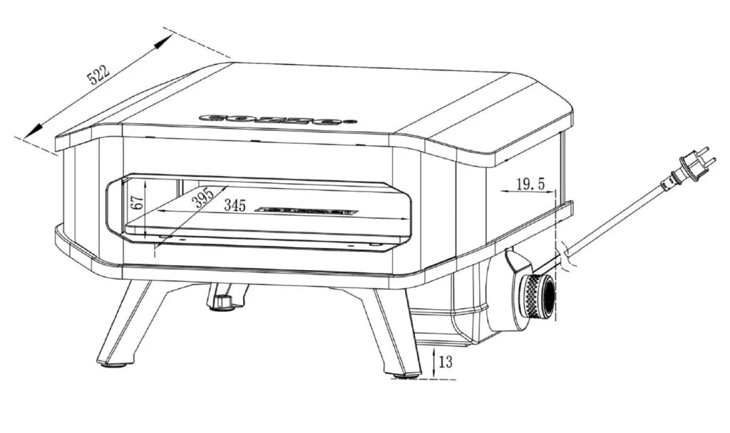 Cozze 13" electric pizza oven with pizza stone | 90355 - Pizza Ovens