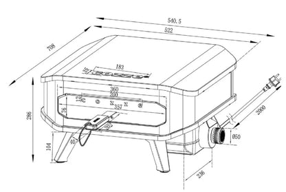 Cozze 13" electric pizza oven with pizza stone | 90355 - Pizza Ovens