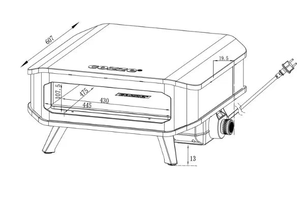 Cozze 17" electric pizza oven with pizza stone | 90356 - Pizza Ovens
