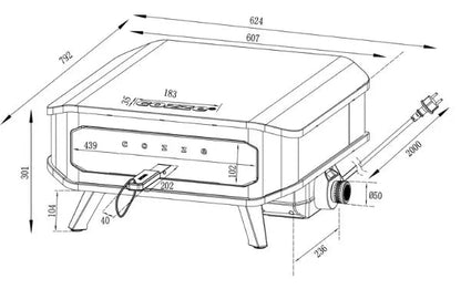 Cozze 17" electric pizza oven with pizza stone | 90356 - Pizza Ovens