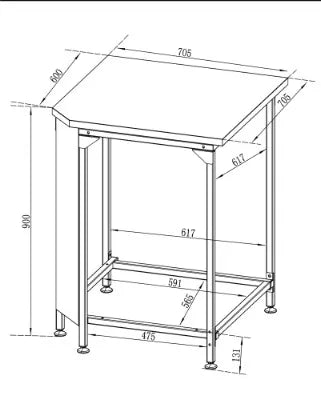 Cozze Corner Table for Outdoor Kitchen | 90531 - Outdoor Kitchens