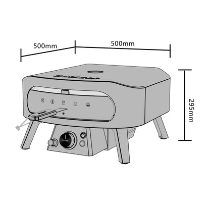 Cozze Elements Series 13" Rotate Pizza Oven - Black Edition | 90434 - Pizza Ovens