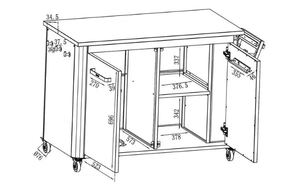Cozze Outdoor Kitchen 120 Cabinet | 90526 - Outdoor Kitchens