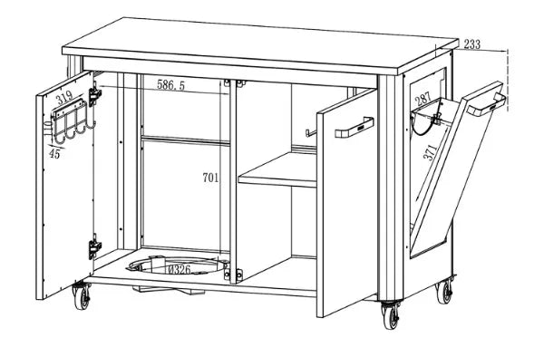 Cozze Outdoor Kitchen 120 Cabinet | 90526 - Outdoor Kitchens