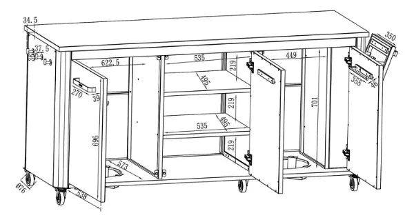 Cozze Outdoor Kitchen 180 Cabinet | 90528 - Outdoor Kitchens