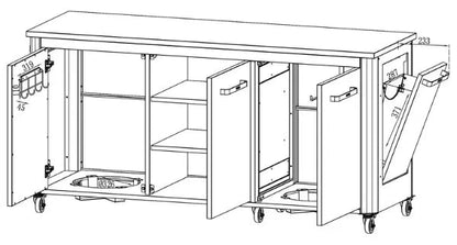 Cozze Outdoor Kitchen 180 Cabinet | 90528 - Outdoor Kitchens