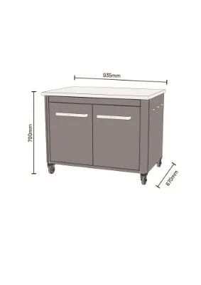 Cozze Outdoor Kitchen 90 Low Cabinet for BBQ | 90536 - Outdoor Kitchens