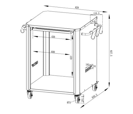 Cozze Outdoor Table with Pull - Out | 90300 - Outdoor Kitchens