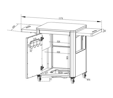 Cozze Premium 600 Outdoor Table Unit | 90522 - Outdoor Kitchens