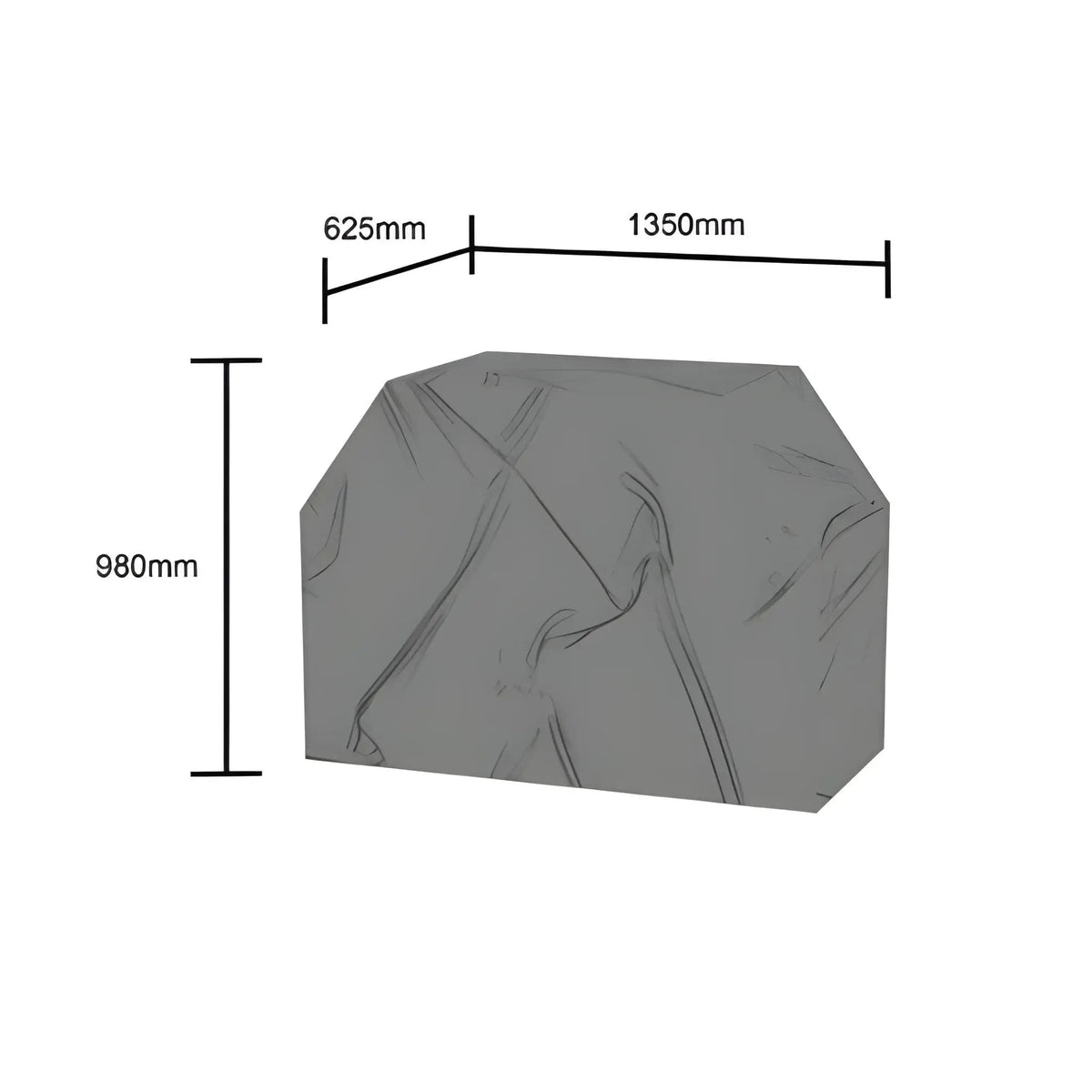 Cozze Protective Cover for Plancha 800 + Premium Trolley — 600D Oxford, PVC‑Coated, UV‑Resistant