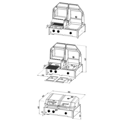 Cozze Quattro 900 4 - in - 1 Grill | 90452 - BBQs & Grills