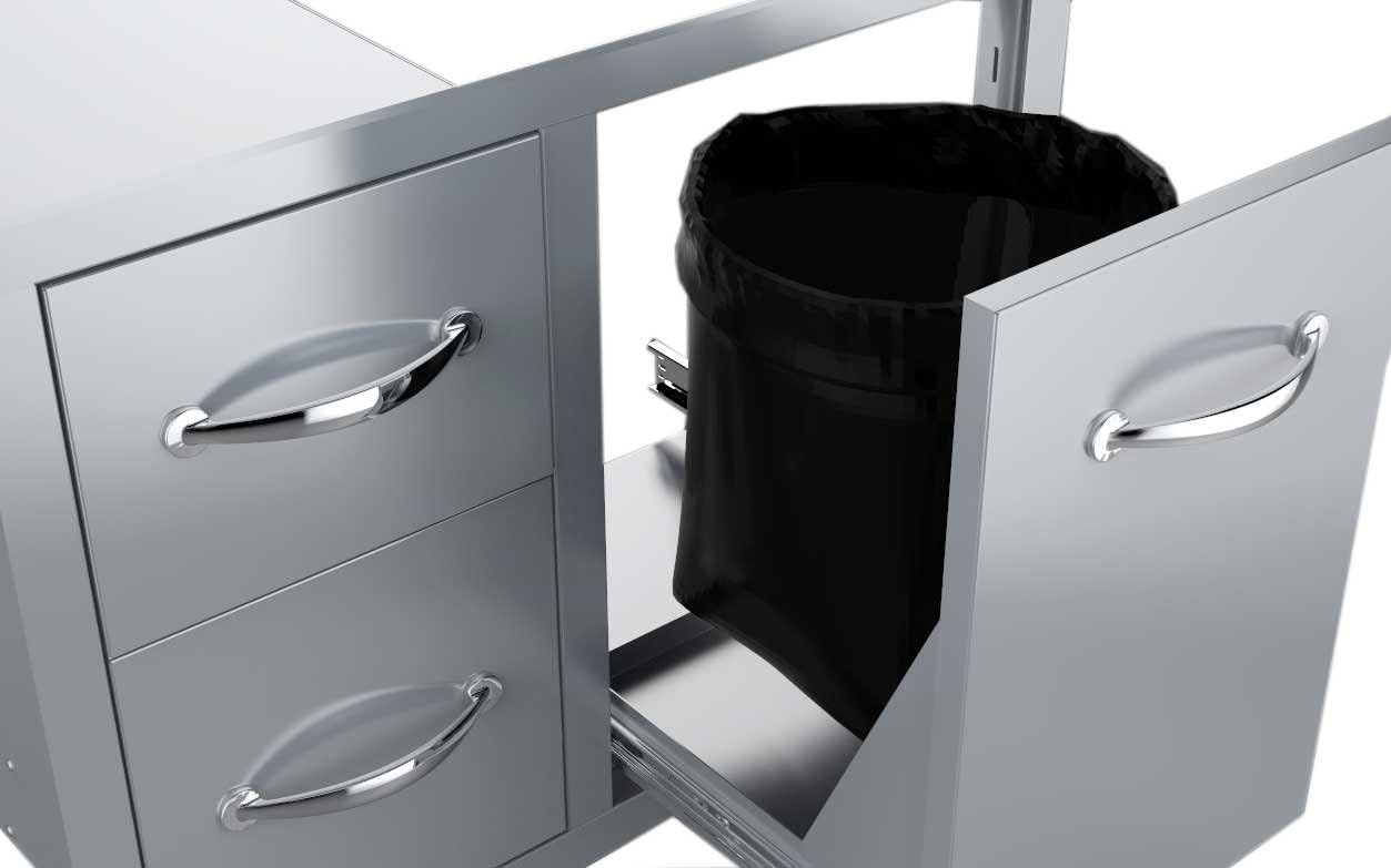 Double Drawer & Tank Or Trash Tray Combo | A - LPCDD30 - Storage - A - LPCDD30 - GardenHearth