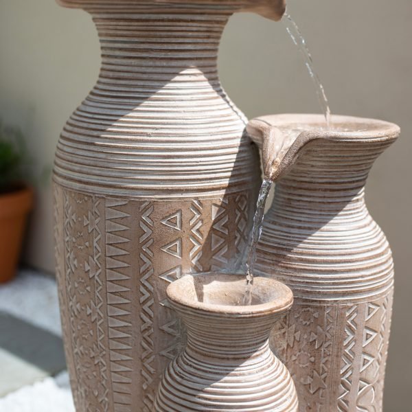 Easy Fountain Aztec Vase Solar Water Feature | S45314 - Water Features - S45314 - GardenHearth