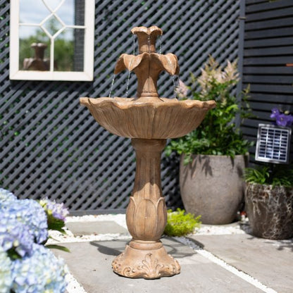 Easy Fountain Emily Tiered Fountain Solar Water Feature | S45321 - Water Features - S45321 - GardenHearth