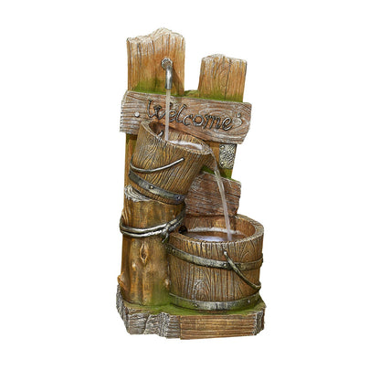 Easy Fountain Fence Post Pours Water Feature | 45153L - Water Features - 45153L - GardenHearth