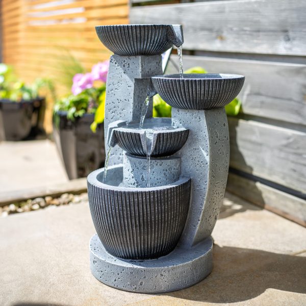 Easy Fountain Greek Column Solar Water Feature | S45326L - Water Features - S45326L - GardenHearth