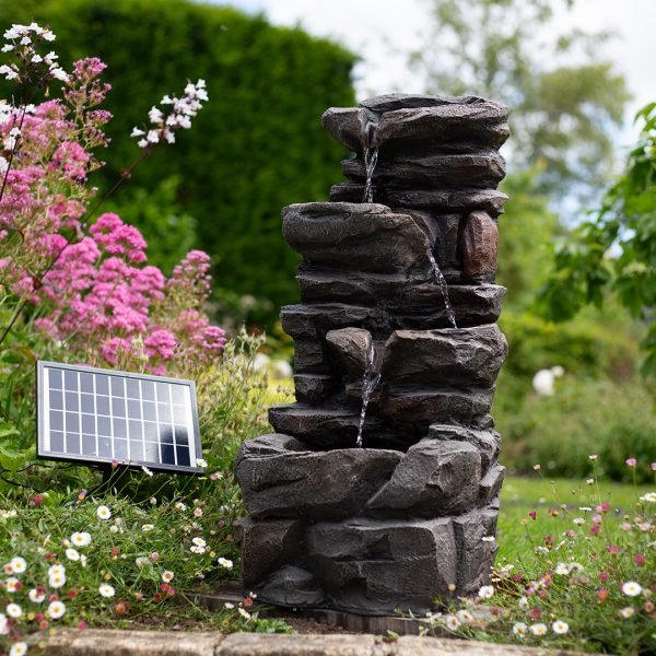 Easy Fountain Hamsterley Springs Solar Water Feature | S45320L - Water Features - S45320L - GardenHearth