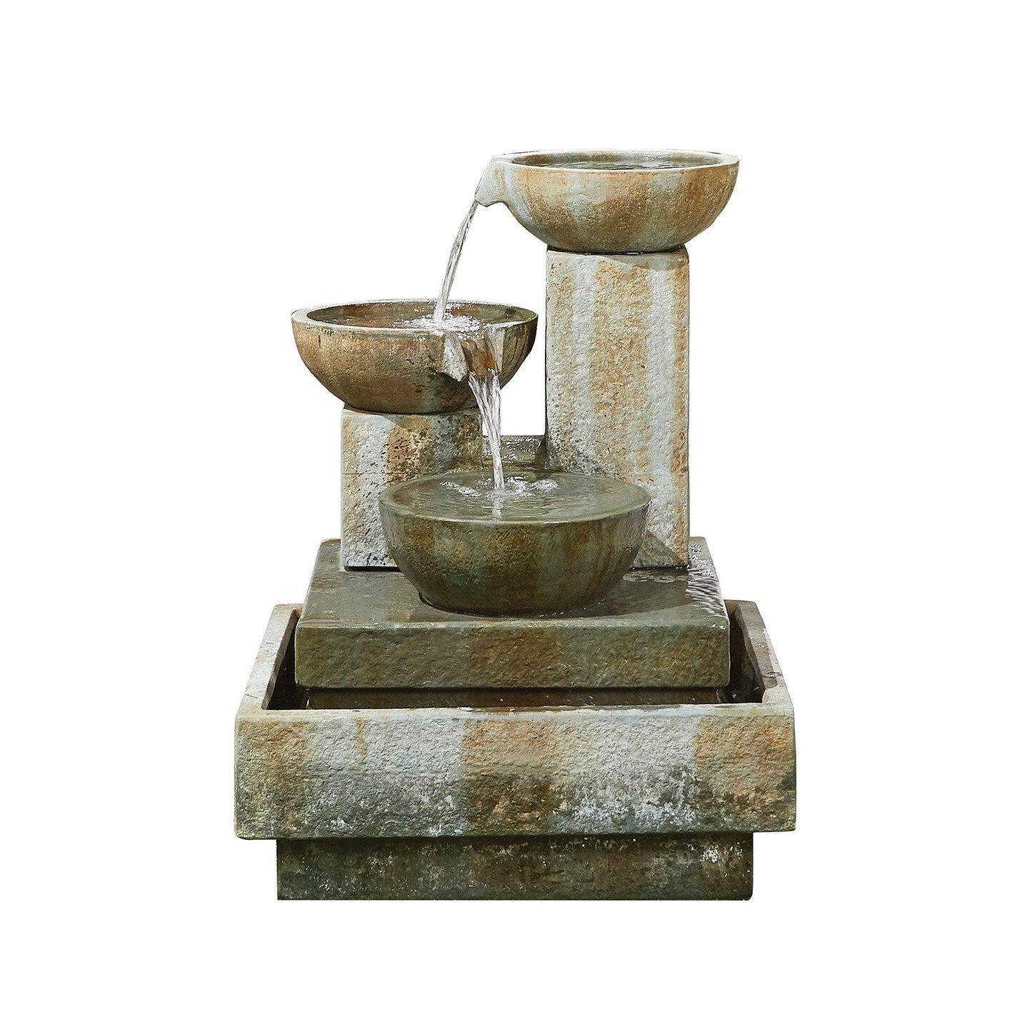 Easy Fountain Patina Bowls Water Feature | 44000 - Water Features - 44000 - GardenHearth