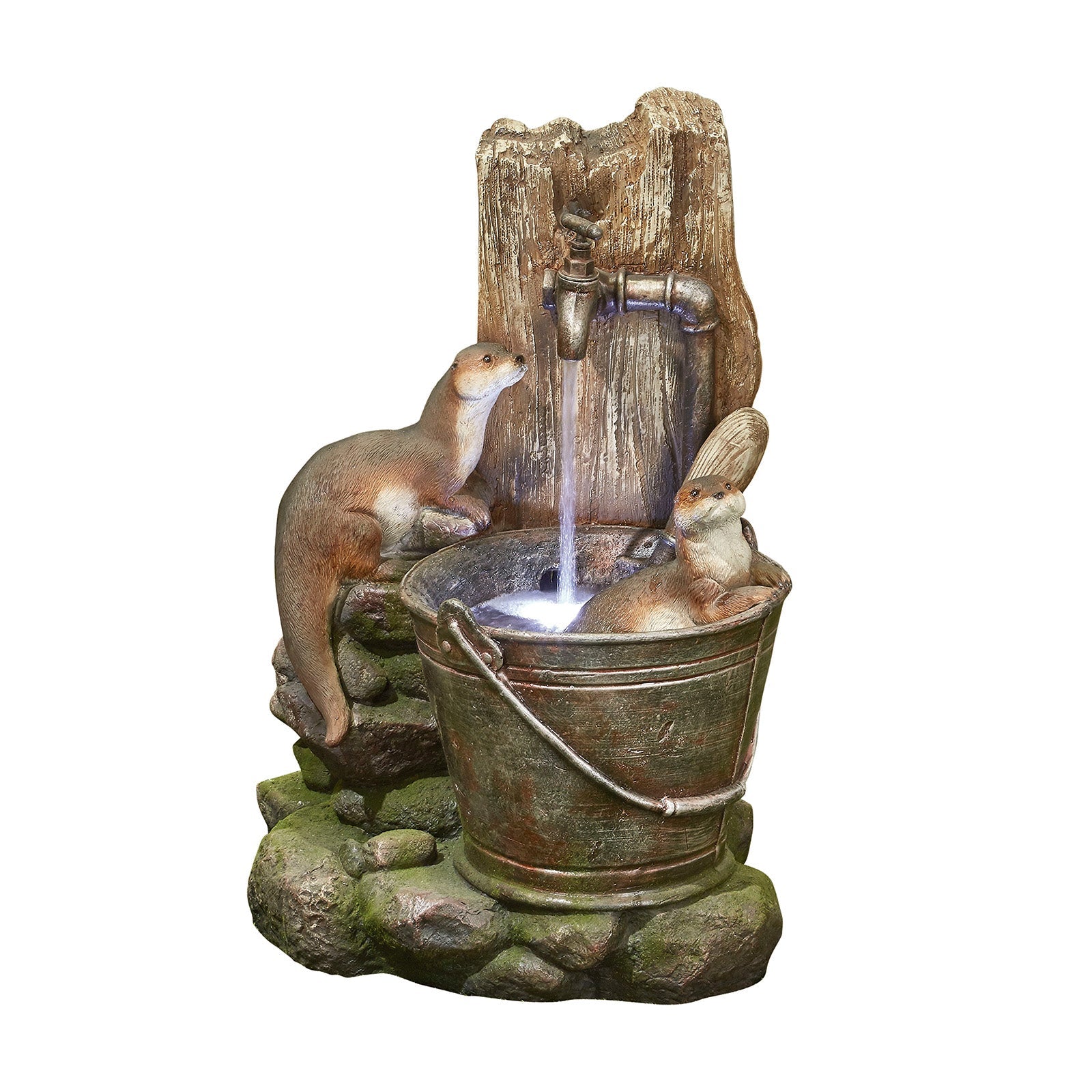 Easy Fountain Playful OttersWater Feature | 45103L - Water Features - 45103L - GardenHearth