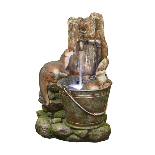 Easy Fountain Playful OttersWater Feature | 45103L - Water Features - 45103L - GardenHearth