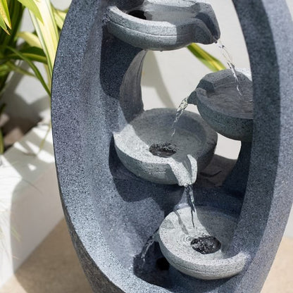 Easy Fountain Sparkling Pours Solar Water Feature | S45318L - Water Features - S45318L - GardenHearth