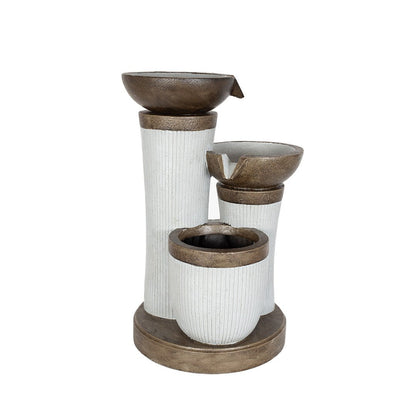 Easy Fountain Trio Pillars Solar Water Feature | S45327L - Water Features - S45327L - GardenHearth