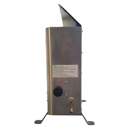 Stainless steel industrial gas regulator with black knob and brass fittings for eden pro 4.2kw greenhouse heater lfs922