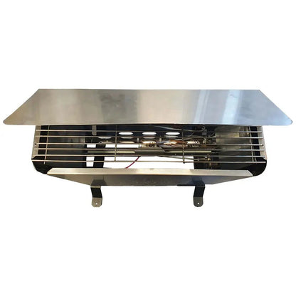 Eden Pro 4.2kW greenhouse heater stainless steel outdoor patio heater with sleek modern design and black metal legs