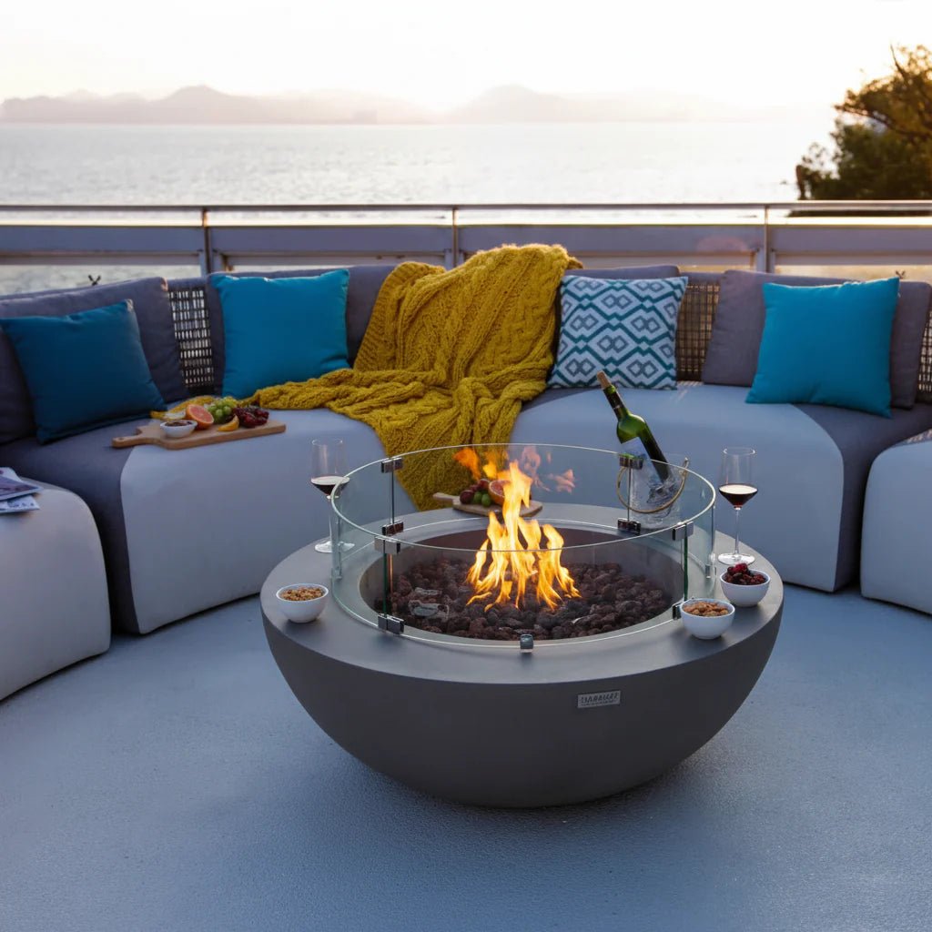 Elementi Lunar Bowl Fire Table – Light Grey | OFG101