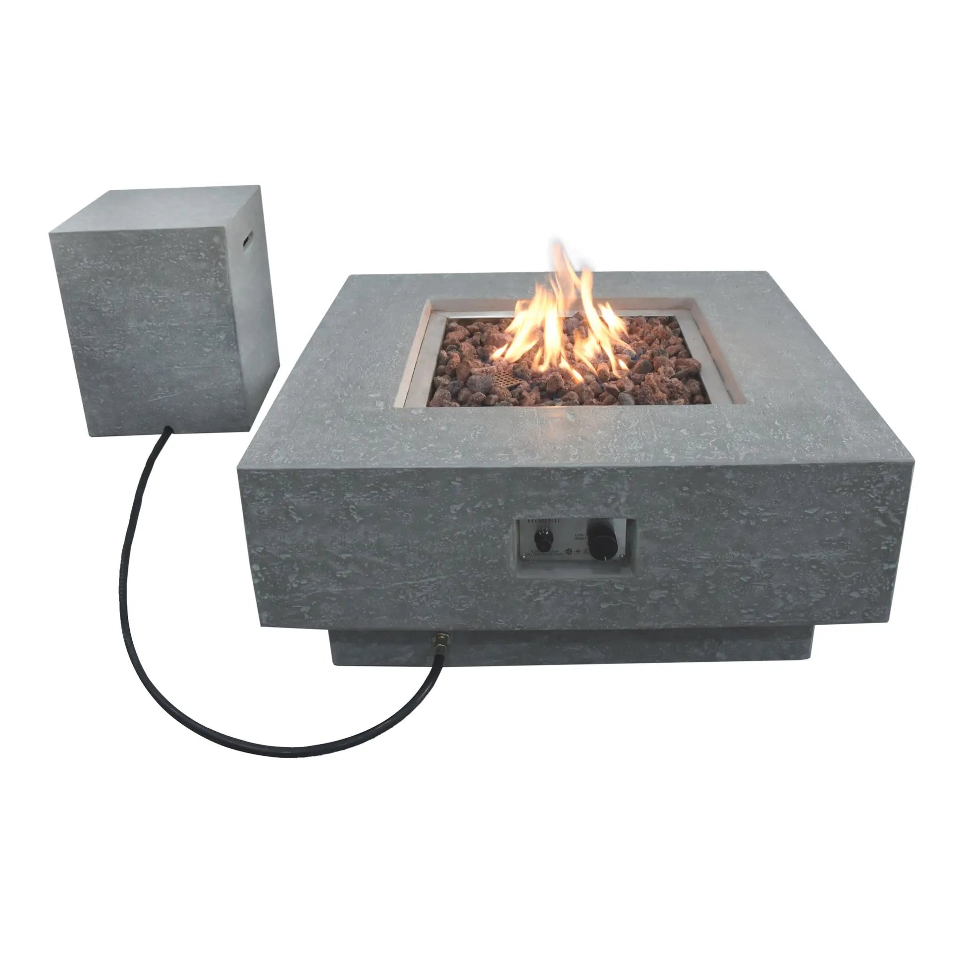 Elementi Manhattan Gas Fire Table – Light Grey | OFG103LG