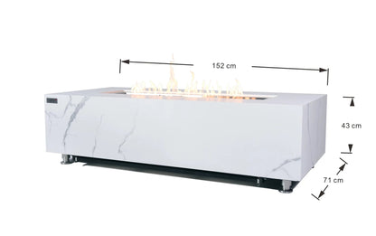 Elementi Plus Carrara Fire Table – 16 kW | OFP121BW