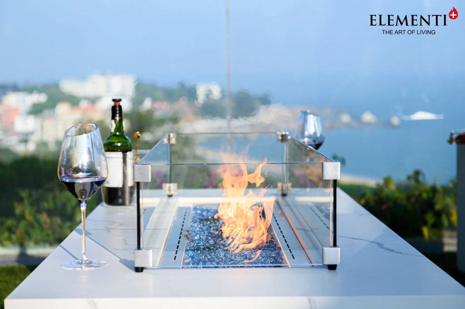 Elementi Plus Carrara Fire Table – 16 kW | OFP121BW