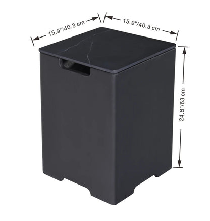 Elementi Plus Tank Cover – Black Porcelain | ONB402BB