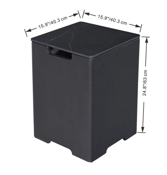 Elementi Plus Tank Cover – Black Porcelain | ONB402BB