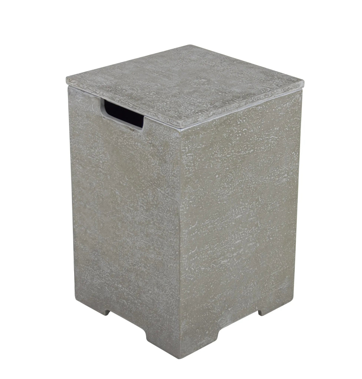 Elementi Plus tank cover light grey gray concrete textured laundry hamper with matching lid and integrated handle