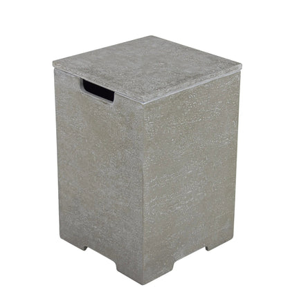 Elementi Plus tank cover light grey gray concrete textured laundry hamper with matching lid and integrated handle