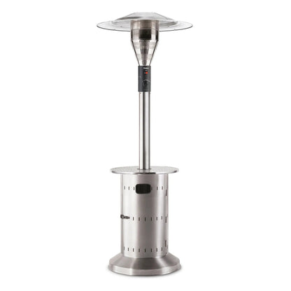 Enders commercial patio heater stainless steel with sleek modern design transparent glass dome and cylindrical base